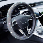 Bling Steering Wheel Cover, Rhinestone Steering Wheel Cover with Crystal Diamond for Women, Sparkling Car Wheel Protector Universal Fit 14-15 inches - Colorful
