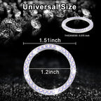 2 PCS Crystal Rhinestone Car Engine Start Stop Decoration Ring, Bling Car Interior Accessories for Women, Push to Start Button Cover Sticker, Automotive Decals, Colorful