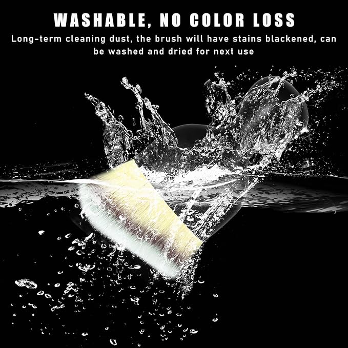Car Interior Dust Brush, Soft Scratch Free Auto Detailing Brushes, Universal Vehicle Interior Cleaning Tool for Automotive Dashboard, Air Vents, Leather(Beige)