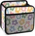 Car Backseat Organizer - Cute Aesthetic Car Storage Bin with Mesh Pocket & Reinforced Base - Universal Fit Hanging Seat Back Accessories for Women (Pastel)