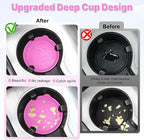 Car Cup Holder Coaster, Silicone Cup Holder Insert, Universal Non-Slip Cup Holders, Car Accessories Interior for Women and Man 4 Pack Pink