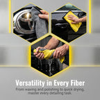 Microfiber Towels for Cars, 800GSM Car Cleaning Towels, Soft Microfiber Cleaning Cloths for Car Washing, Drying, Waxing, Buffing and Polishing, Scratch-Free Auto Detailing Towels, 6 Pack, 12 x 16 Inch