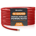 10 Gauge Wire (25ft) Copper Clad Aluminum CAA - Automotive Wire, Car Amplifier Power & Ground Cable, Battery Cable, Car Audio Speaker Stereo, RV Trailer Wiring Welding Cable - 10 AWG Wire