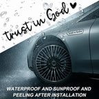4PCS Trust in God Rearview Mirror Decals, Automotive Vinyl Rear View Mirror Decorative Stickers, Waterproof Trust in God Stickers for Car Truck Laptop, Car Accessories (Black)