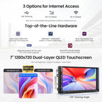 S8 Gen4 7" Android Double DIN Car Stereo with 4G LTE, Wireless CarPlay & Android Auto, QLED Touchscreen, DSP 4V Pre-Outs, Optical Out, HDMI in/Out, GPS Tracker, LED Sync Bar, S84G2D7PB