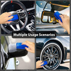 2 Pack Tire Shine Applicator Pads, Reusable Tire Dressing Applicator Sponge, Curved Tire Gel Applicator Forms with Lid, Black Tire Applicator Pads for Car Cleaning Detailing