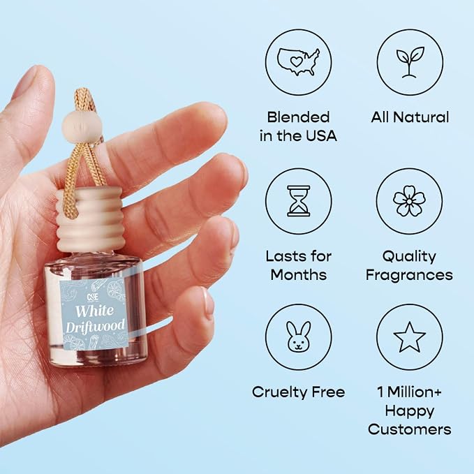 C&E Craft Co Hanging Car Air Freshener Diffuser 2 Pack, Long Lasting Fragrance Oil Car Freshener, Glass Bottle Auto Air Freshener, Made in USA (Wonder Struck)