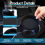 Car Cup Coaster Universal Automotive Waterproof Non-Slip Cup Holders Sift-Proof Spill Holder Car Interior Accessories 4 Pack Black