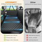 2026 Upgraded Back Seat Extender for Dogs - Large Hard Bottom Dog Car Seat Cover Holds 550lbs, Waterproof Dog Hammock Pet Bed with High-Density Foam Non-Slip Backseat Protector