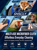 2-Pack Twist Pile Microfiber Towels for Cars XL Gray 29 x 33 in | Auto Detailing, Paint Safe, Ultra Absorbent, Lint-Free, Cars, SUVs & Trucks