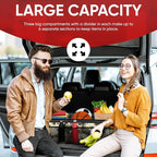 Trunk Organizer with Cooler For SUV Car Trunk, Foldable Storage, Car Accessories for Women Men, Collapsible Bag, 600D Oxford, Non Slip Bottom, Straps, Soft Cover (105L)