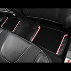 Microfiber Steering Wheel Cover and Waterproof Car Floor Mats,Leather Universal Car Combo Fit for 95% Truck,SUV,Cars,14.5-15inch Sporty Anti-Slip Safety Comfortable Design(Black and Pink)