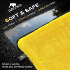 1400 GSM Car Drying Towels Car Detailing– XXL Microfiber Towels for Cars, Trucks (48" x 24"), Ultra-Absorbent, Streak-Free, Scratch-Free, No Water Spots, Double-Twist Pile & Edgeless Design