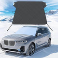 Car Windshield Cover for Ice and Snow Heavy Duty Fabric with Side Mirror Cover,Standard Winter Frost Hail Protector for Most Car, Truck, SUV, Van and MPV (66x 47Inch)