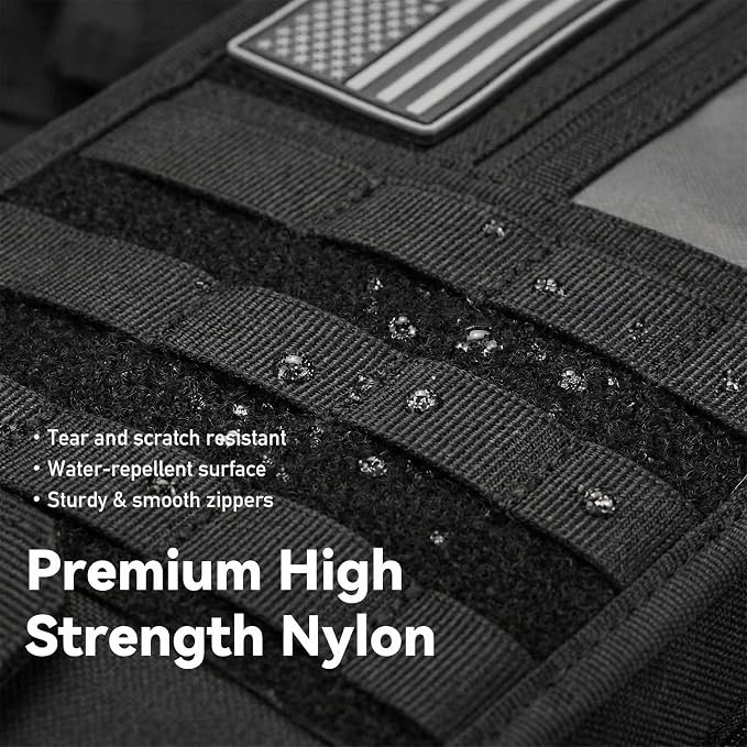 molle Tactical Sun Visor Organizer car Zipper Storage Pouch & Glasses Clip | Police Tactical Visor Molle Panel Interior Vehicle pocket Accessories for Truck Suv Police Car Gear Supplies (Black)