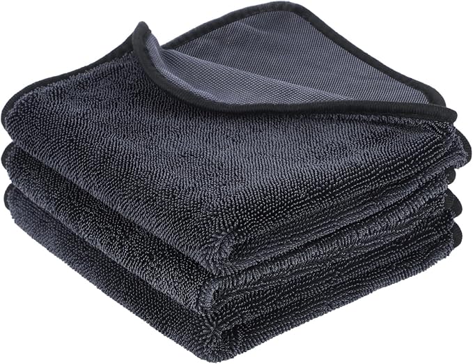 Shiny Wipes Shower Cleaning Cloth - 3 Pack 16 x 16 inch Ultra Absorbent Car Drying Towel, Shiny Wipes Drying Towel Microfiber Cleaning Cloth for Car, Bath & Househood