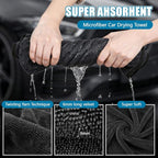 4 Pack Extra Large Car Drying Towels 48" x 24" Microfiber Towels for Car Detailing Ultra Absorbent Cleaning Cloth Without Streaks, Water Spots, Scratches for Trucks, Boat