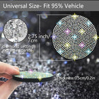 2pcs Bling Car Cup Holder Coaster, 2.75 inch Anti-Slip Shockproof Universal Fashion Car Coasters Insert Bling Crystal Rhinestone Automotive Interior Accessories for Women (2 pcs, Multicolor)