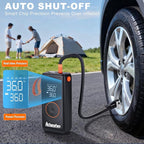 Portable Air Compressor, 48s Fast Inflation, Cordless with Dual Power Supply, 150 PSI Tire Pump with Digital Gauge, Long Runtime & Storage Case for Car, Truck, Bike, Ball