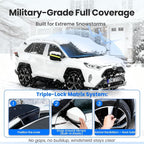 Snow Cover for car Windshield,[Heavy Winter Protection] Anti Snow, Ice, Frost and Water, [Military-Grade Protection] Universal Fit for Large Cars,Pick-up and Trucks-XL