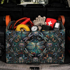 Dragonfly Car Trunk Organizer,20L Collapsible Auto Storage Basket with Handles, Waterproof Reusable Shopping Grocery Bags for SUV, Truck, Dragonfly Cars Boot Organizer Gifts for Women Men Drivers