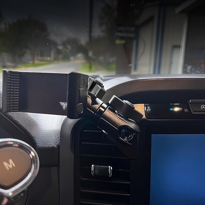 Tackform Link Vent Mount Universal Phone Holder - Compatible with BlueCruise, 2021-2025 Ford F150 & Raptor, 2023-2025 Ford Super Duty | Aluminum | Zero Slip | 3.5" Arm | Green
