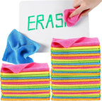 Cleaning Cloth Dry Erase Cloth Cleaning Rags Reasonable Kitchen Towels Microfiber Towels Cars Wash(6 x 6 Inch,Green/Blue/Yellow/Pink/Orange,50 Pcs)