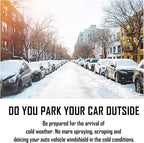 Windshield Cover for Cars, Trucks, Vans - 86x50 Inch Waterproof All Weather Winter Snow Frost Ice Sun Shade Cover with Side Mirror Covers, Automotive Exterior Accessories