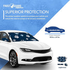 Vortex | Full-Coverage Car Windshield Cover for Ice and Snow, Standard Size (Puppy Paws) - Wiper Blade + Side Mirror Covers - Fit-Fast Straps, Security Panels + Storage Pouch - 59x41 Inches