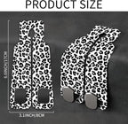 1 Pack Car Seat Headrest Hooks for Purses Abstract Black and Grey Leopard Bag Purse Holder for Car with Double Metal Hooks Car Purse Hanger Hanging Accessories