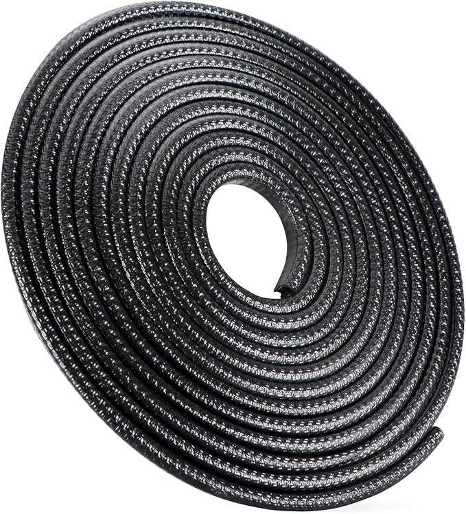 Car Door Edge Guards Strip - Upgraded, Easy Install, Tightly, Fade-Resistant, Universal Fit Most of Cars, Black Automotive Door Protector, Rubber Edge Trim Molding, 16.5Ft