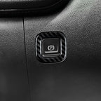 ABS Carbon Fiber Electronic Parking Brake Button Ring Trim for 2019-2025 Chevy Silverado | for 2019-2021 GMC Sierra 1500 2500 3500 HD Decal Accessories