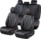 Coverado Automotive Seat Covers, Leather Seat Covers Front Seat, Black Car Seat Covers, Luxury Car Seat Covers, Seat Cushion, Front Driver Seat Covers, Car Seat Protector Universal Fit Most Cars