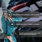 Blackline Car Drying Towel - 2ftx3ft XL-Popular Pick Among Detailing Pros -Aqua 1300 GSM Microfiber Accessory - Absorbs Over 8lbs of Water - Leaves No Streaks, Spots or Scratches - Dries an Entire Car
