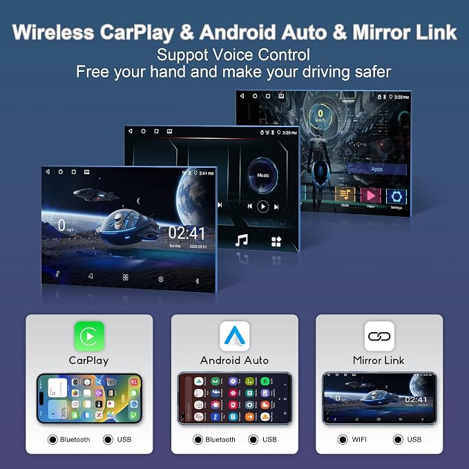 Upgraded 4+64G Car Radio Stereo for Nissan Altima 2013-2018 8 Core with Wireless CarPlay/Android Auto, 9 Inch HD Touchscreen Android 14 Car Stereo with AM/FM/RDS Backup Camera Bluetooth WiFi GPS SWC