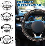 Car Steering Wheel Cover, 14.5"-15" Inch Universal Anti-Slip DurableSteering Wheel Protective Cover, Breathable Auto Interior Decoration Accessories for Sedan SUV Truck (American Flag Camouflage Deer)