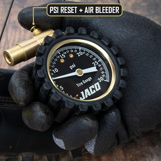 JACO FTX-30 Low Pressure Presta Tire Gauge for Bikes (Max 30 PSI) | Fatbike & MTB Series