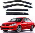 KPY Rain Guards Fit for 2002-2006 Mitsubishi Lancer Sedan, Out-Channel Window Visors Vent Wind Deflectors 4PC, Car Accessories for 02-06 Lancer (Sedan Only)