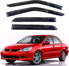 KPY Rain Guards Fit for 2002-2006 Mitsubishi Lancer Sedan, Out-Channel Window Visors Vent Wind Deflectors 4PC, Car Accessories for 02-06 Lancer (Sedan Only)
