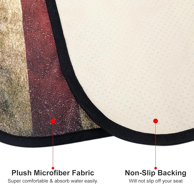 Waterproof Sweating Car Seat Cover for Post Gym Workout, Running, Swimming, Beach and Hiking, Universal Fit Non-Slip Bucket Seat Protector for Cars SUV Trucks, Machine Washable (Flag)