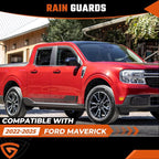 in-Channel Rain Guards Compatible with Ford Maverick 2022-2026 Durable Side Windows Wind Sun Deflectors 2022 2023 2024 2025 2026 Maverick Window Rain Guard Black 4 PCS