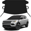 Car Snow Cover Compatible for Jeep Compass | Windshield Cover for Ice and Snow with S-Hook Straps | Heavy-Duty 600D Oxford Winter Car Cover, Waterproof & Anti-Slip