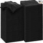 Microfiber Cleaning Cloths for Cars 16 x 16 Inch Ultra Absorbent Car Towels Drying Reusable Cleaning Supplies House Kitchen Window Microfiber Towel(Black,60 Pcs)
