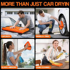 4 Pack Twisted Loop Car Drying Towel, Microfiber Towels for Cars 24"x36", Reusable Shammy Quick Dry Cloth for Carwash, for Auto, Boat, RV, Garage & Home