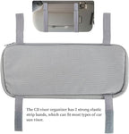 Car CD Visor Holder, 12 Sleeves Organizer with Mesh Pocket | Durable Oxford Cloth, Holds 12 CDs/DVDs, 1 Pen Holder, 1 Back Inner Pocket, Disc Storage Organizer, Fits Most Vehicle Visors