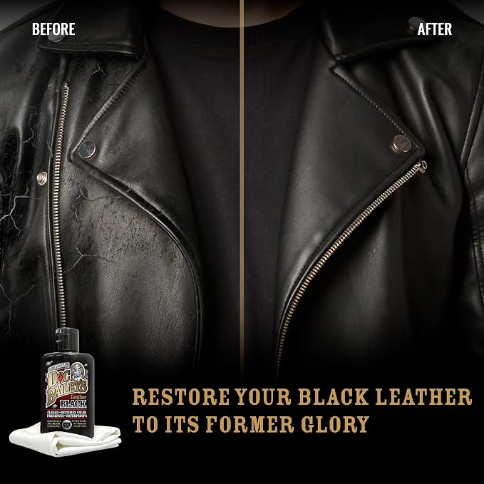 Black & Colored Leather Cleaner and Conditioner Bundle for Bags, Boots, Saddles & Car Interior - 4oz, 2 Packs