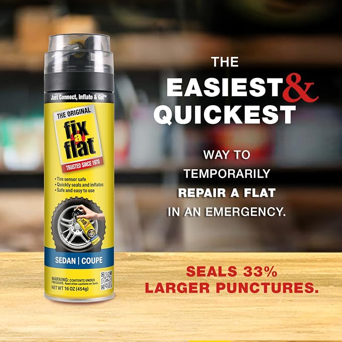 S60430 Aerosol Emergency Flat Tire Repair and Inflator, for Large Tires, Eco-Friendly Formula, Universal Fit for All Cars and Small Trucks/SUVs, 20 oz. (Pack of 1)