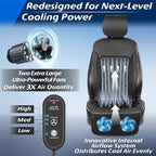 Paffenery 2026 Upgraded Cooling Car Seat Cover Front Seat, 12V-24V Ventilated Cooling Car Seat Cushion, Cooled Seat Cover for Car SUV Truck Universal Fit, Classic Black