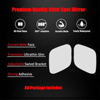 Frameless Blind Spot Mirror, HD Glass Convex Wide Angle Rearview Blindspot Car Mirror for Car SUV and Truck (Rhombus, Pack of 2)