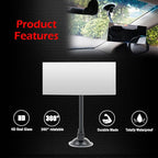 Suction Cup Baby Car Mirror, Adjustabe Long Arm HD Glass Convex Wide Angle Interior Rearview Baby Rear Facing Mirror (Frameless Rectangle, Large, 6.7" X 2.9")